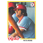 1978 Topps Baseball cards 20 Pete Rose, Cincinnati Reds