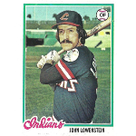 1978 Topps Baseball cards 87 John Lowenstein, Cleveland Indians