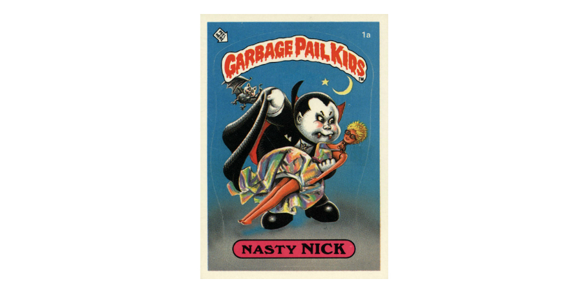 1985 UK Garbage Pail Kids 1st Series Card 17a Wacky JACKIE 