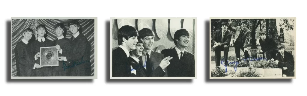 1964 Topps Beatles black and white trading card gallery