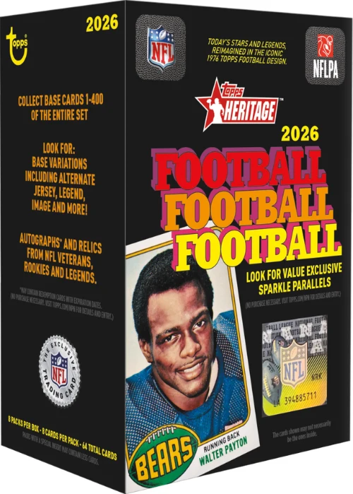 2026 Topps Heritage Football hobby box