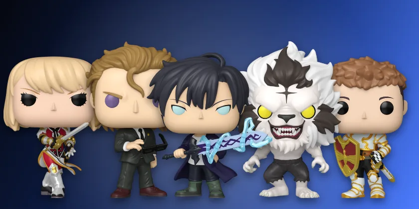 Funko Pop Solo Leveling figures Cha Hae-In, Woo Jinchul, Sung Jinwoo, Baek Yoonho and Yoo Jinho